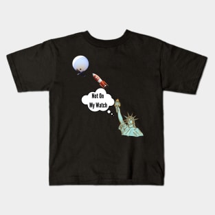 Statue of Liberty Shooting Down Spy Balloon Kids T-Shirt